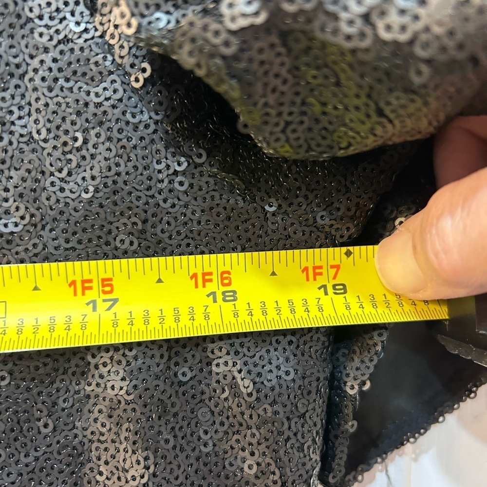Sea New York Rachelle Sequin Tunic Dress Size S Black Cocktail NYE Party Pockets - Picture 9 of 12